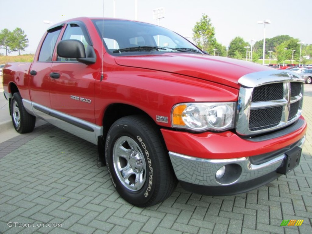 2005 Ram 1500 SLT Quad Cab - Flame Red / Dark Slate Gray photo #7