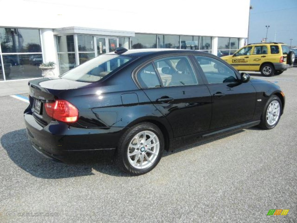 2010 3 Series 328i Sedan - Jet Black / Beige photo #3