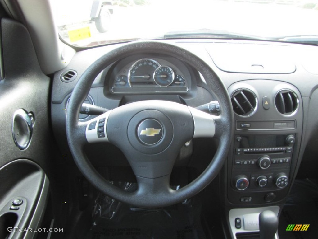 2008 Chevrolet HHR LT Panel Ebony Black Steering Wheel Photo #51528964