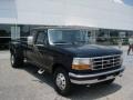 Black 1997 Ford F350 XLT Extended Cab Dually