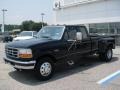 1997 Black Ford F350 XLT Extended Cab Dually  photo #2