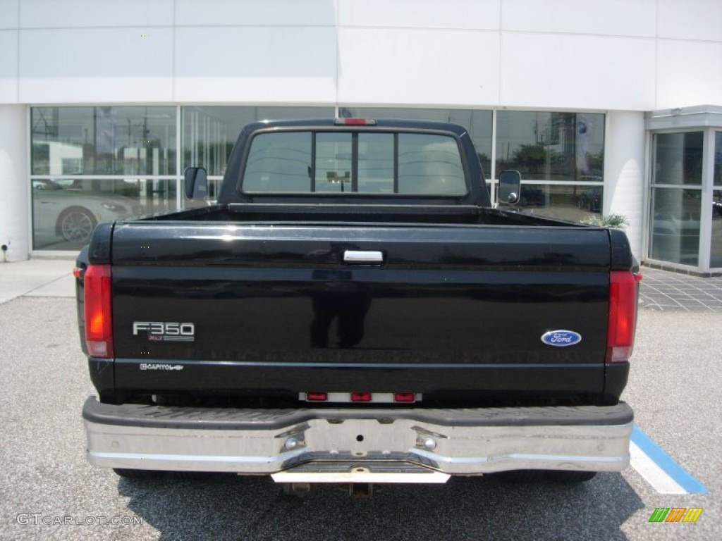 1997 F350 XLT Extended Cab Dually - Black / Opal Grey photo #12