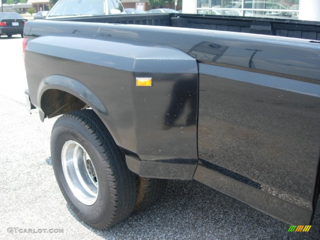 1997 F350 XLT Extended Cab Dually - Black / Opal Grey photo #14