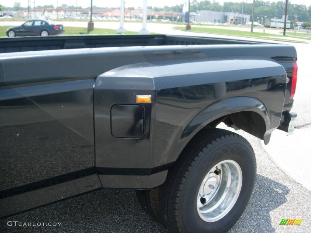1997 F350 XLT Extended Cab Dually - Black / Opal Grey photo #15