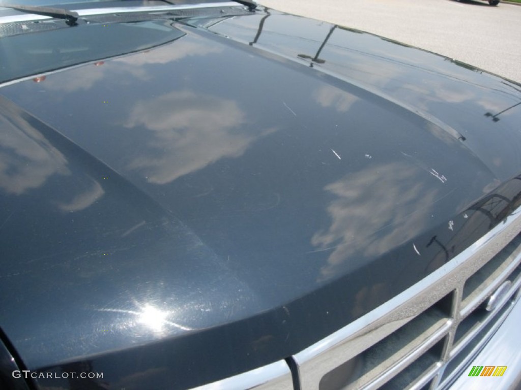 1997 F350 XLT Extended Cab Dually - Black / Opal Grey photo #16