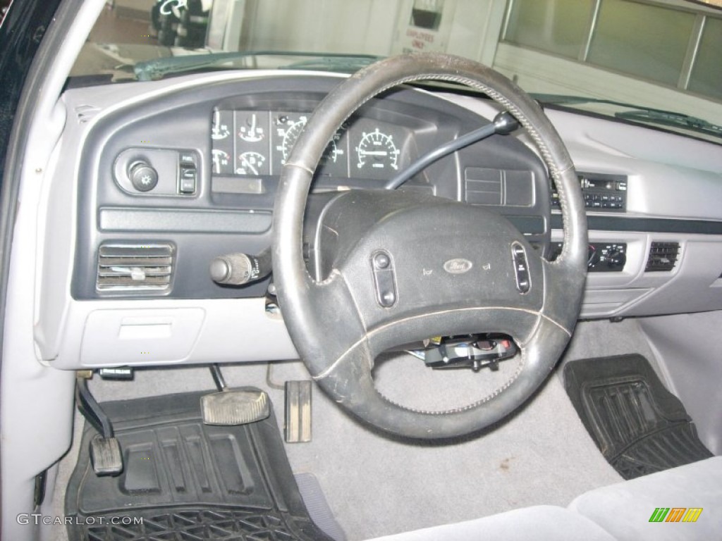 1997 F350 XLT Extended Cab Dually - Black / Opal Grey photo #20
