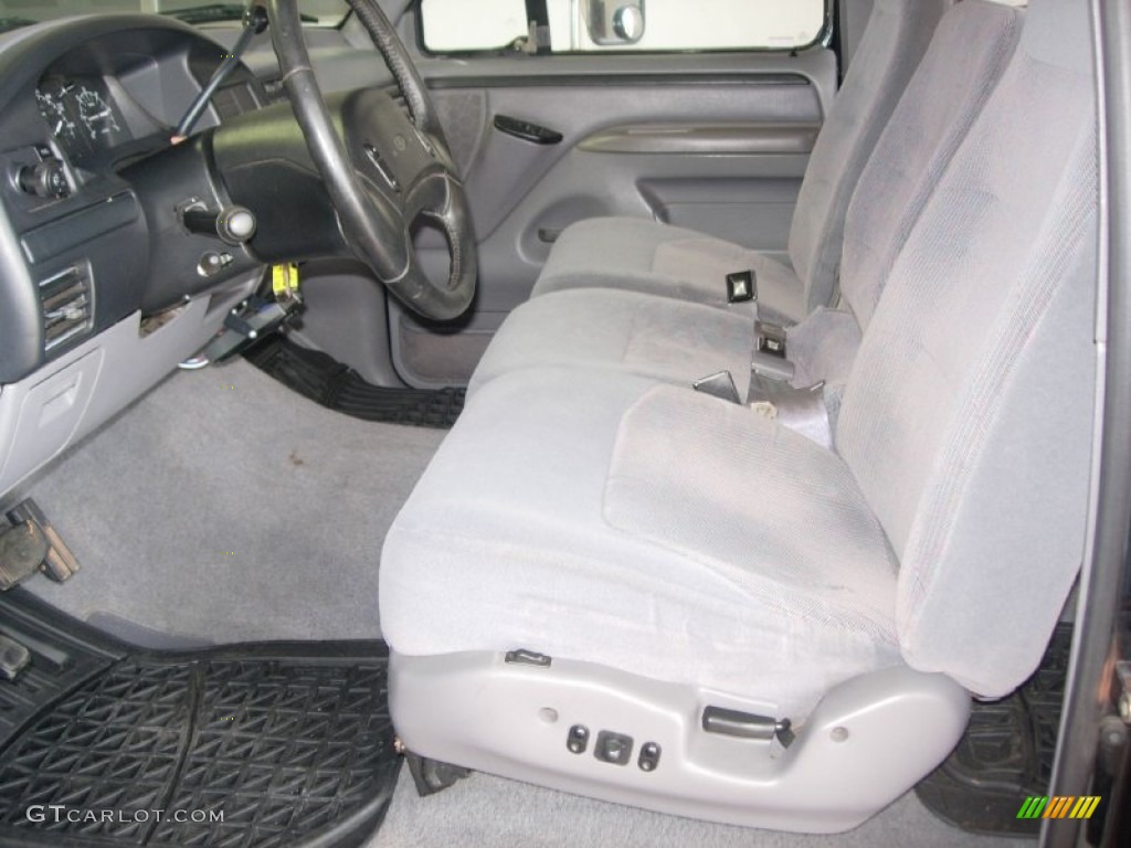 1997 F350 XLT Extended Cab Dually - Black / Opal Grey photo #21