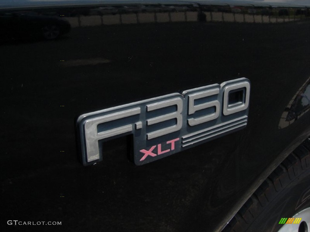 1997 F350 XLT Extended Cab Dually - Black / Opal Grey photo #38