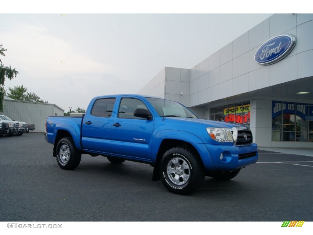 2008 Tacoma V6 SR5 Double Cab 4x4 - Speedway Blue / Graphite Gray photo #1