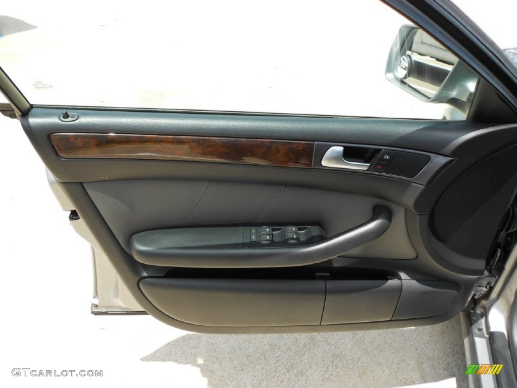 2002 Audi Allroad 2.7T quattro Platinum/Saber Black Door Panel Photo #51530650