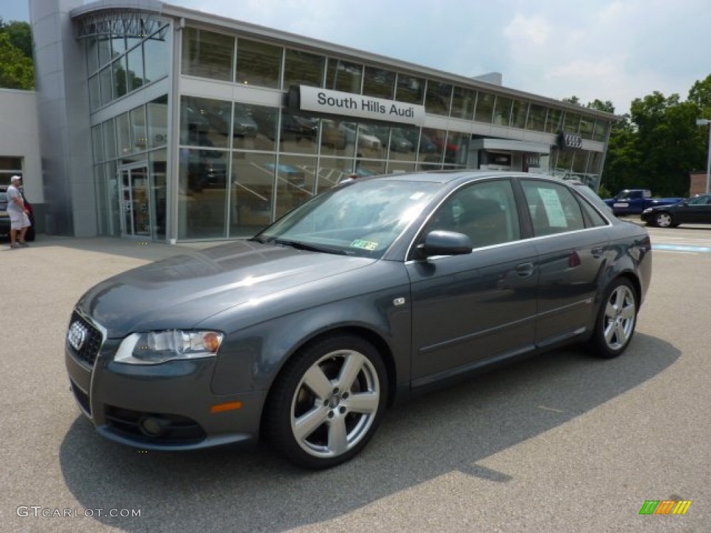 2008 A4 2.0T quattro Sedan - Dolphin Grey Metallic / Black photo #1