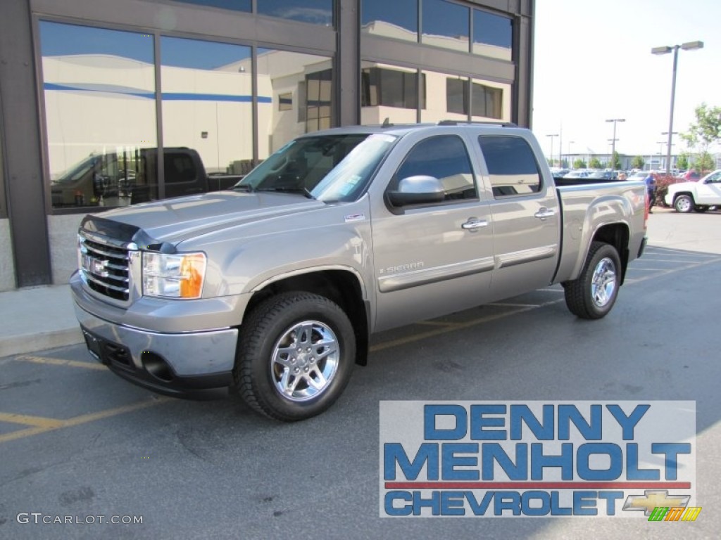 2008 Sierra 1500 SLT Crew Cab 4x4 - Steel Gray Metallic / Ebony photo #1