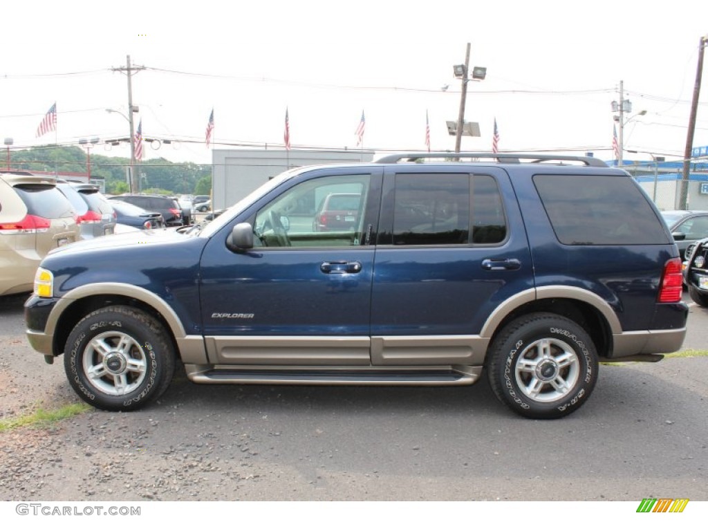 True Blue Metallic 2002 Ford Explorer Eddie Bauer 4x4 Exterior Photo #51534973