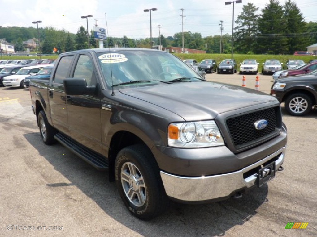 2006 F150 XLT SuperCrew 4x4 - Dark Shadow Grey Metallic / Medium/Dark Flint photo #6