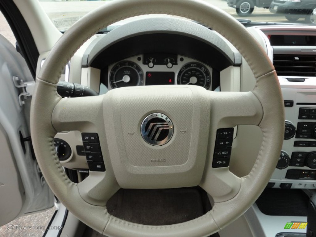 2009 Mercury Mariner V6 4WD Stone Steering Wheel Photo #51537538
