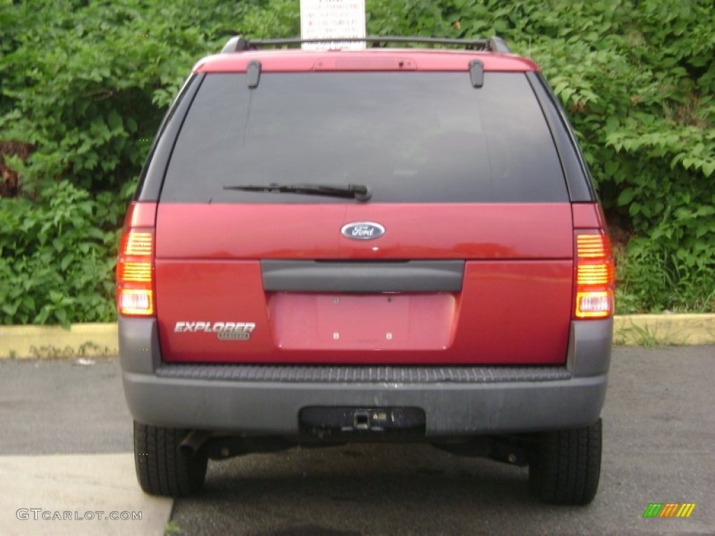 2004 Explorer XLS 4x4 - Redfire Metallic / Medium Parchment photo #27