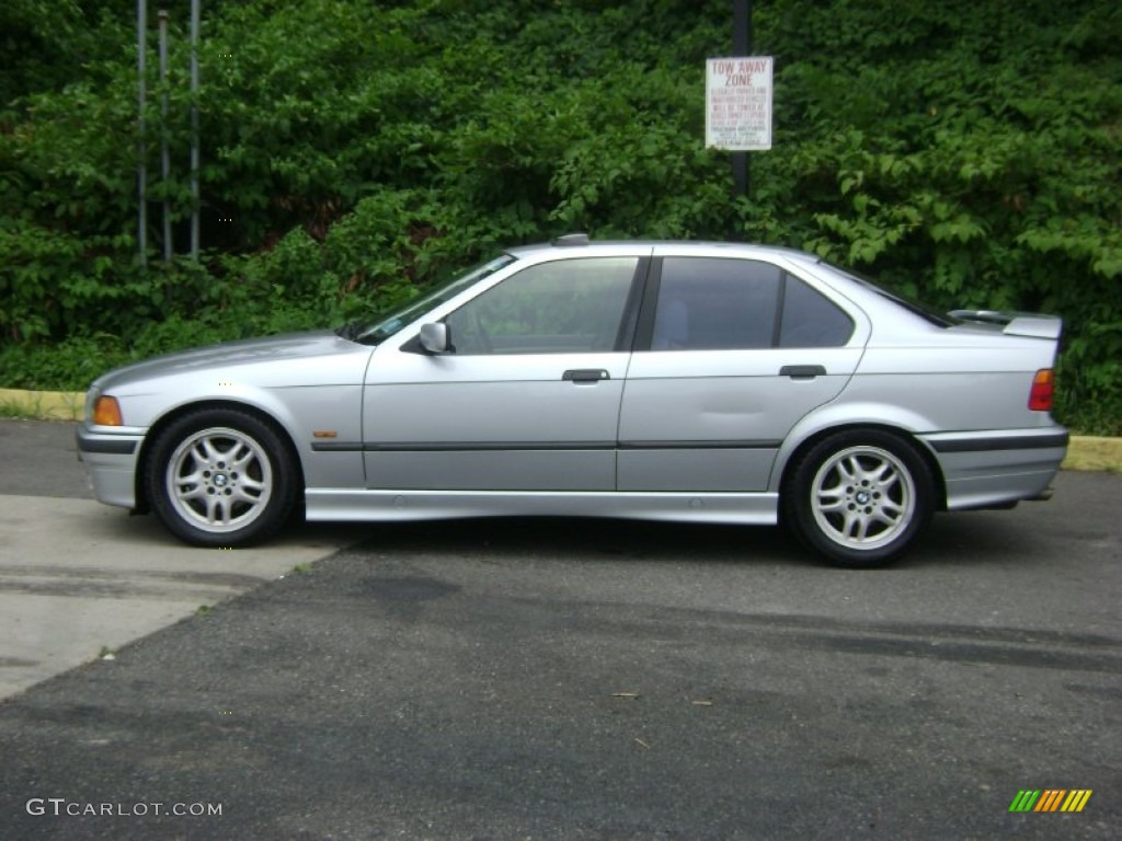 1997 3 Series 328i Sedan - Arctic Silver Metallic / Grey photo #2