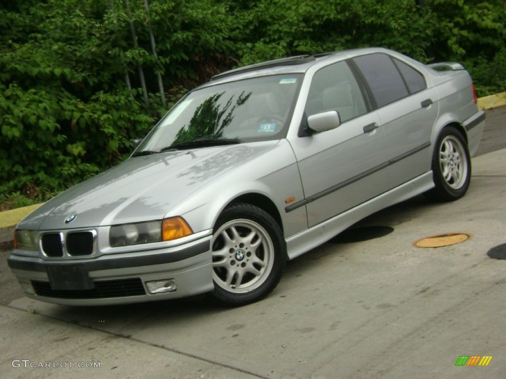 1997 3 Series 328i Sedan - Arctic Silver Metallic / Grey photo #26