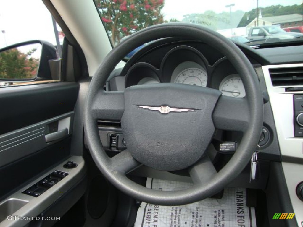 2009 Chrysler Sebring LX Convertible Dark Slate Gray Steering Wheel Photo #51542619