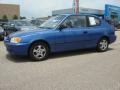2000 Coastal Blue Metallic Hyundai Accent L Coupe  photo #2