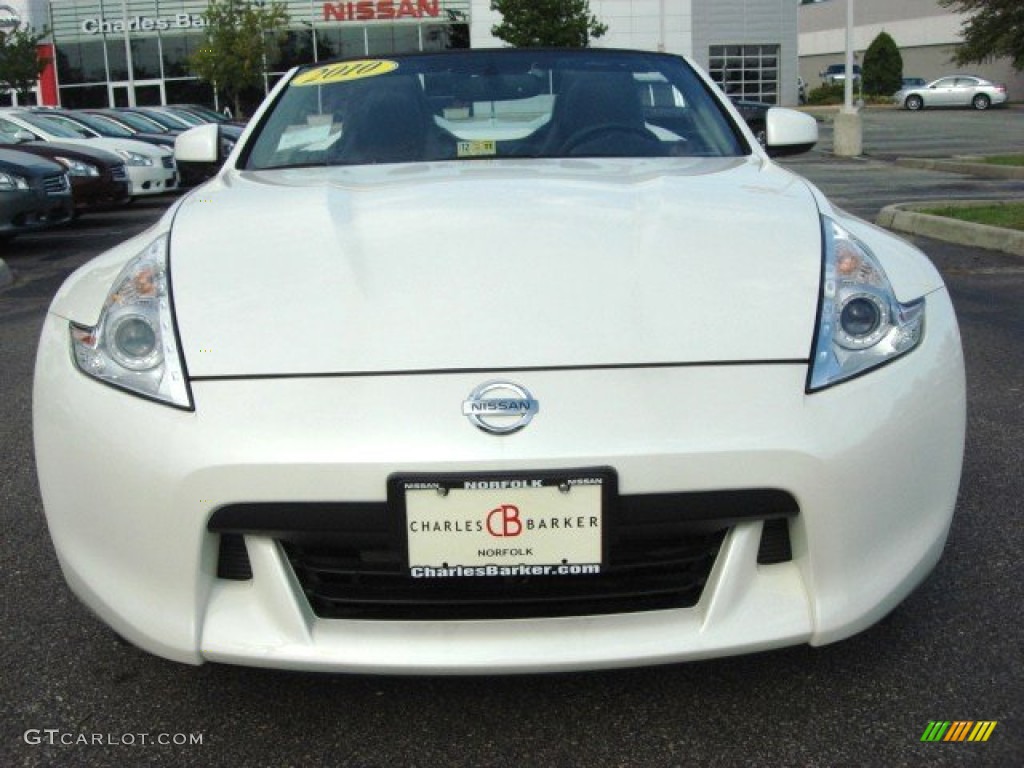 2010 370Z Touring Roadster - Pearl White / Gray Leather photo #9