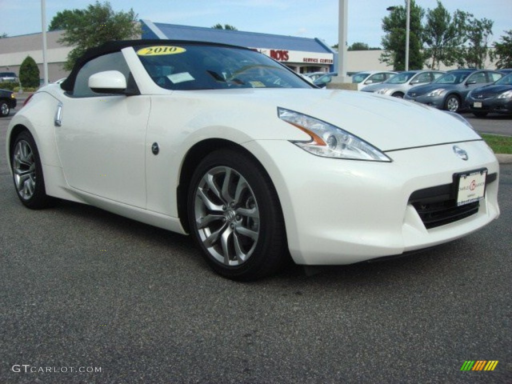 2010 370Z Touring Roadster - Pearl White / Gray Leather photo #29