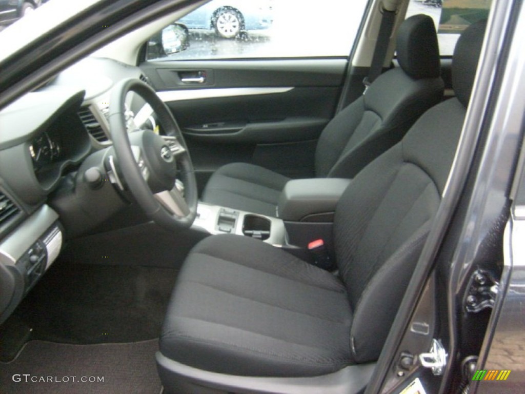 2011 Outback 2.5i Premium Wagon - Graphite Gray Metallic / Off Black photo #3