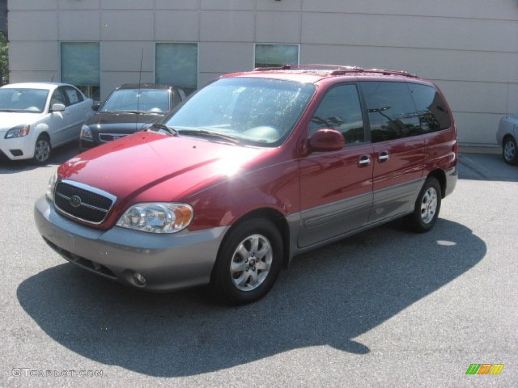 2005 Sedona EX - Ruby Red Metallic / Gray photo #2