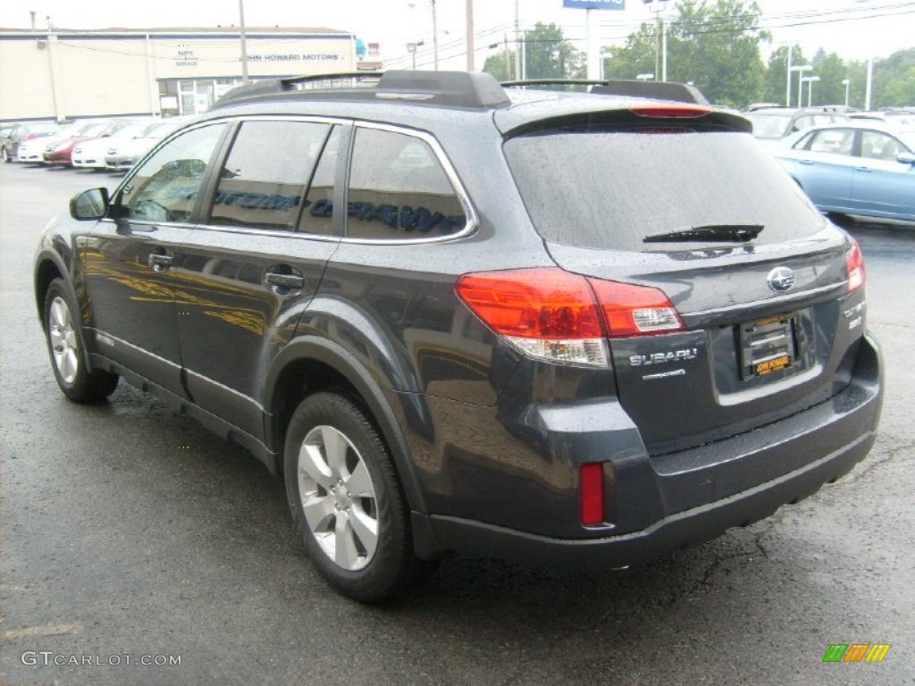 2011 Outback 2.5i Premium Wagon - Graphite Gray Metallic / Off Black photo #8