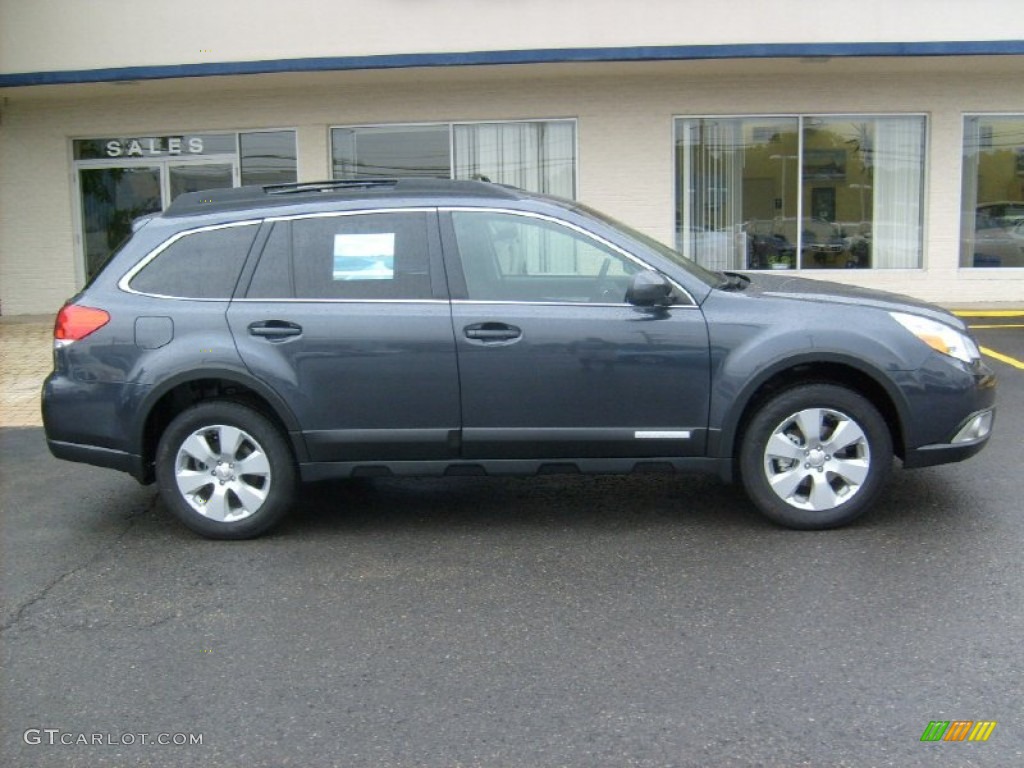 2011 Outback 2.5i Premium Wagon - Graphite Gray Metallic / Off Black photo #11
