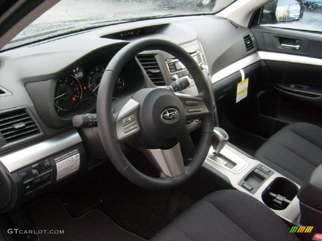 2011 Outback 2.5i Premium Wagon - Graphite Gray Metallic / Off Black photo #13