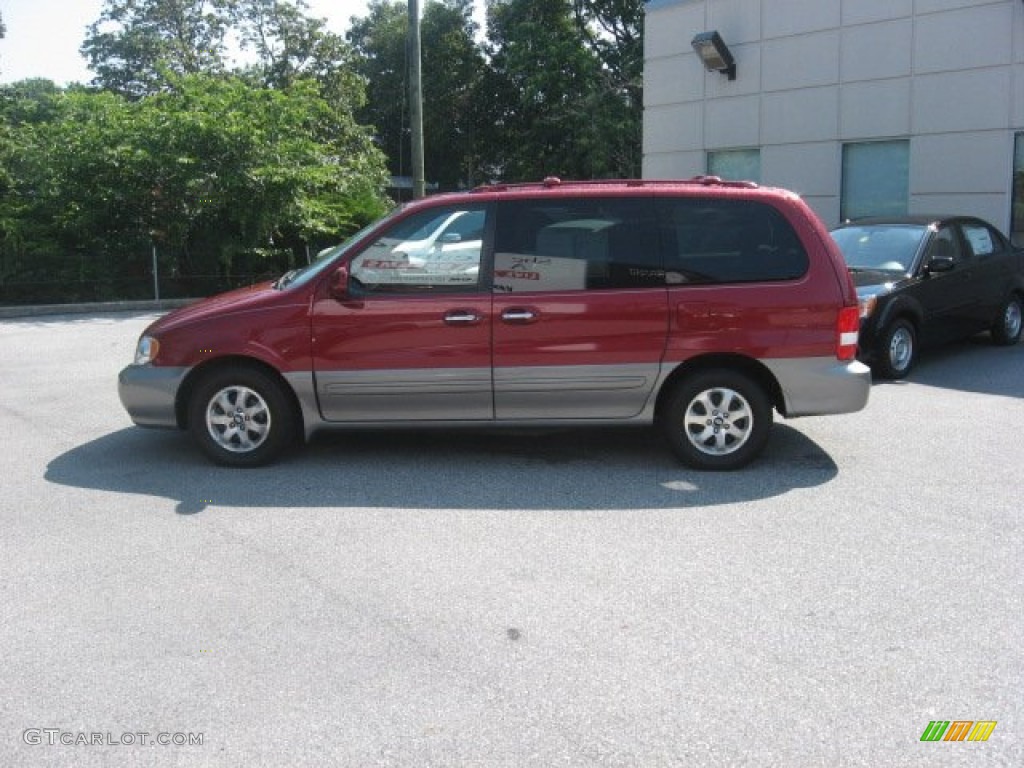 2005 Sedona EX - Ruby Red Metallic / Gray photo #9
