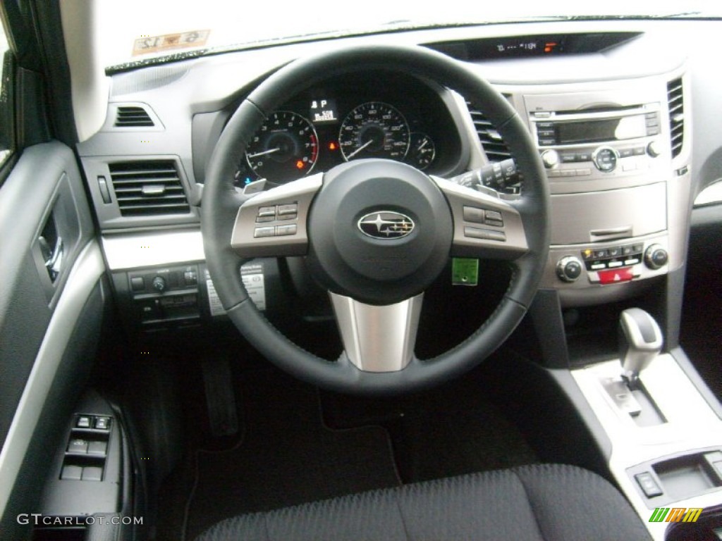 2011 Outback 2.5i Premium Wagon - Graphite Gray Metallic / Off Black photo #16