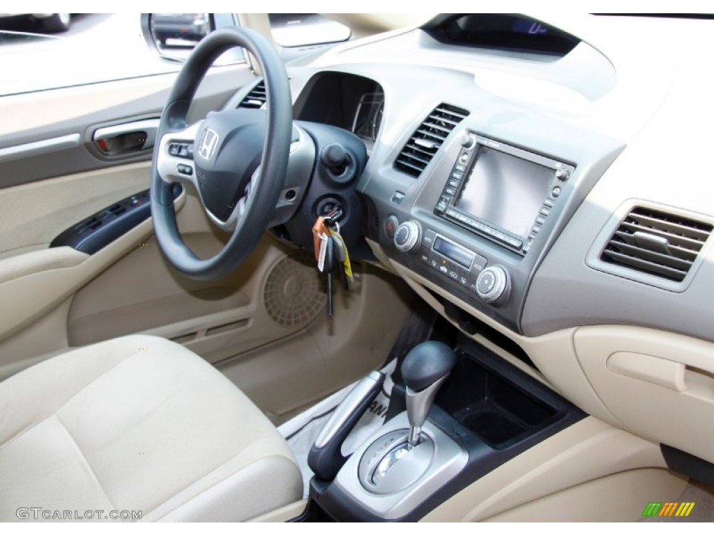 2007 Honda Civic Hybrid Sedan Ivory Dashboard Photo #51552465