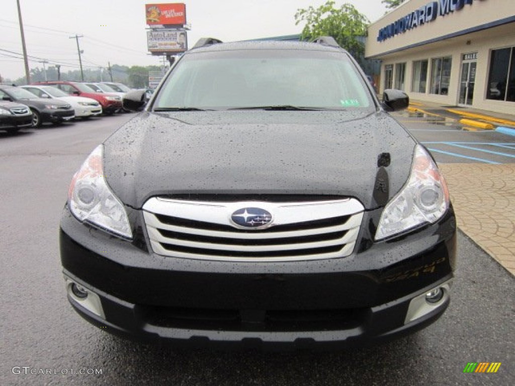 2011 Outback 2.5i Premium Wagon - Crystal Black Silica / Warm Ivory photo #2