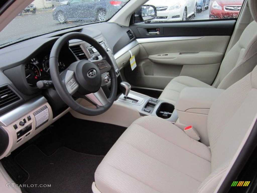 2011 Outback 2.5i Premium Wagon - Crystal Black Silica / Warm Ivory photo #3