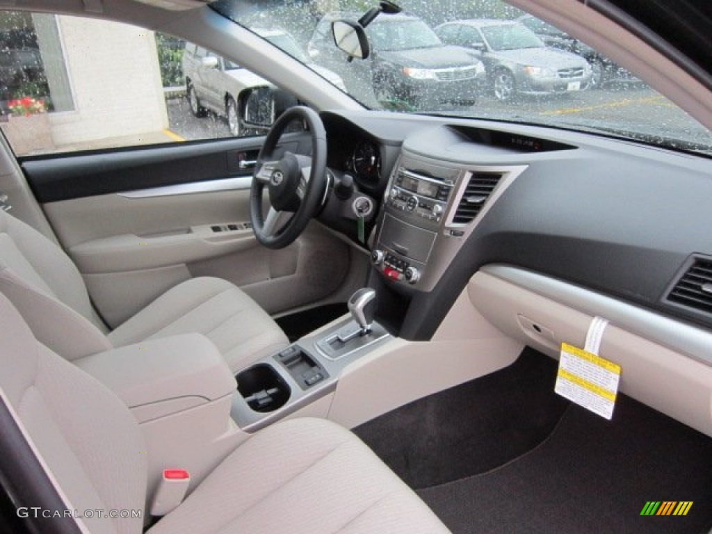 2011 Outback 2.5i Premium Wagon - Crystal Black Silica / Warm Ivory photo #6