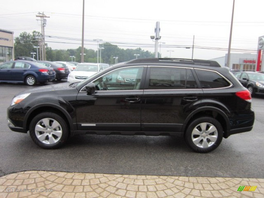 2011 Outback 2.5i Premium Wagon - Crystal Black Silica / Warm Ivory photo #8