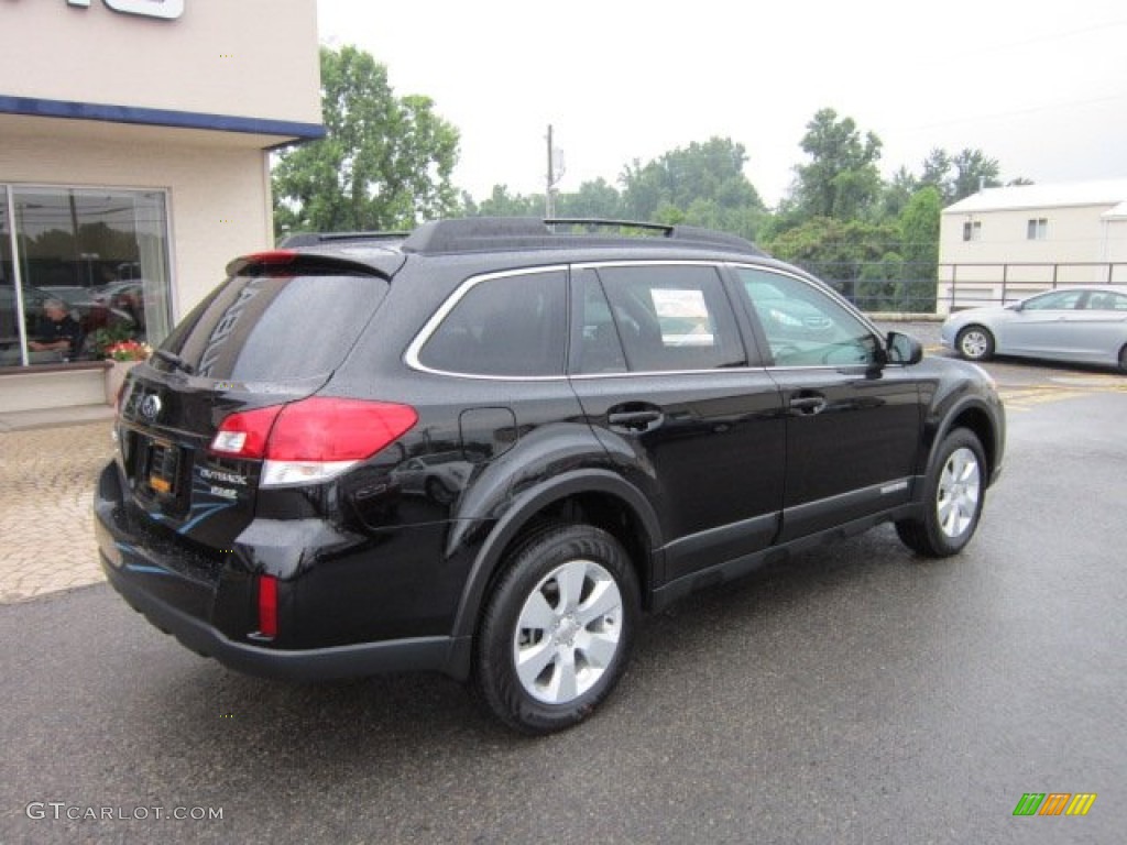 2011 Outback 2.5i Premium Wagon - Crystal Black Silica / Warm Ivory photo #11