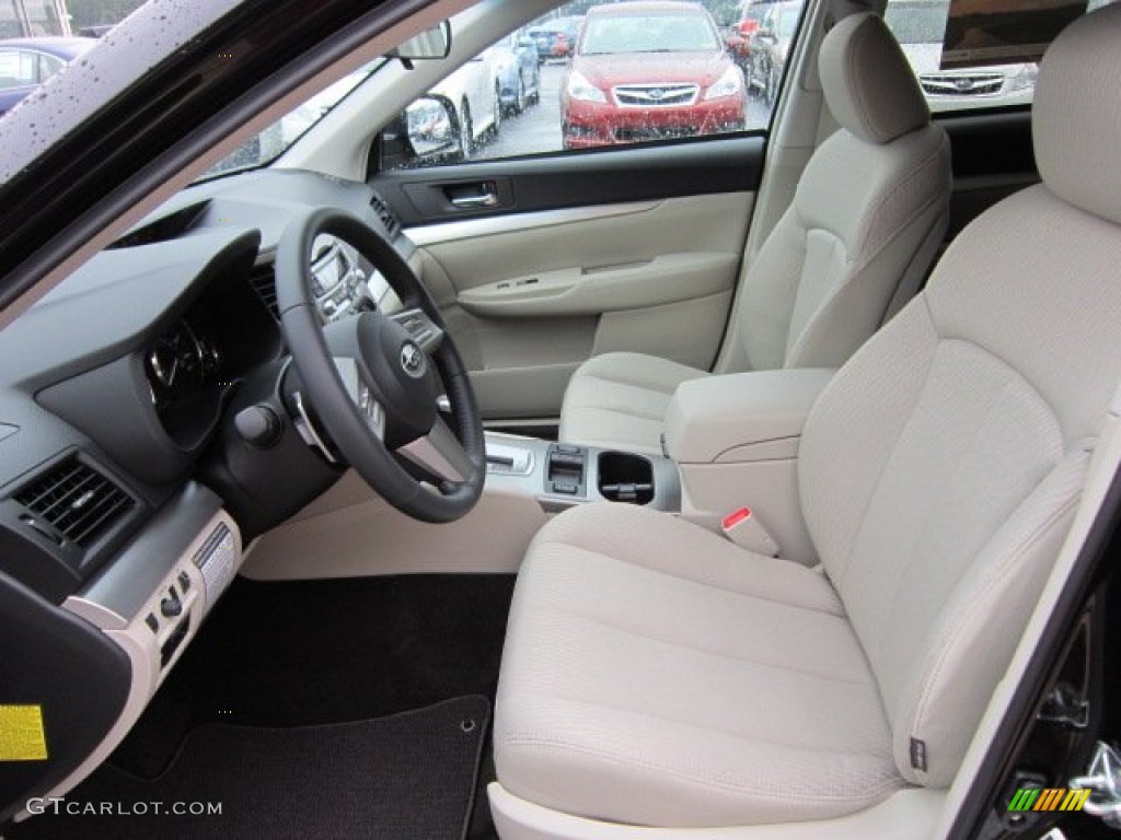 2011 Outback 2.5i Premium Wagon - Crystal Black Silica / Warm Ivory photo #14