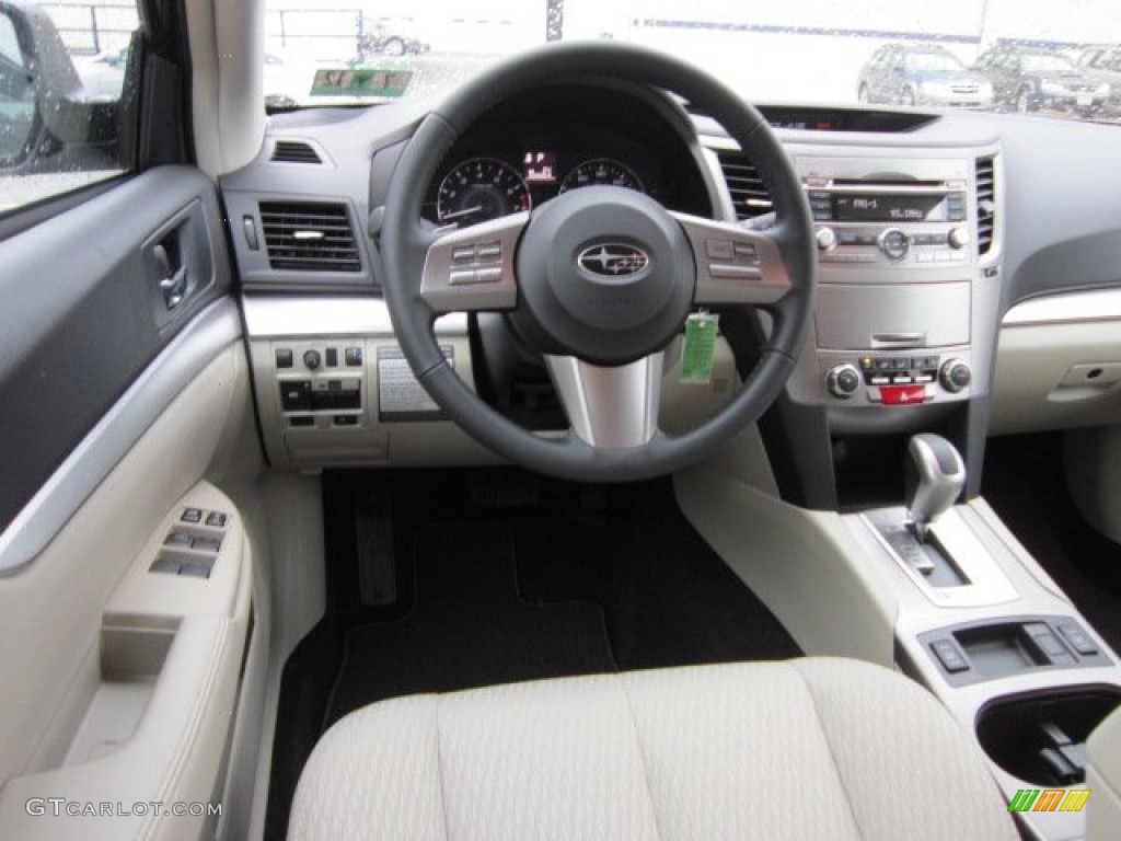 2011 Outback 2.5i Premium Wagon - Crystal Black Silica / Warm Ivory photo #16