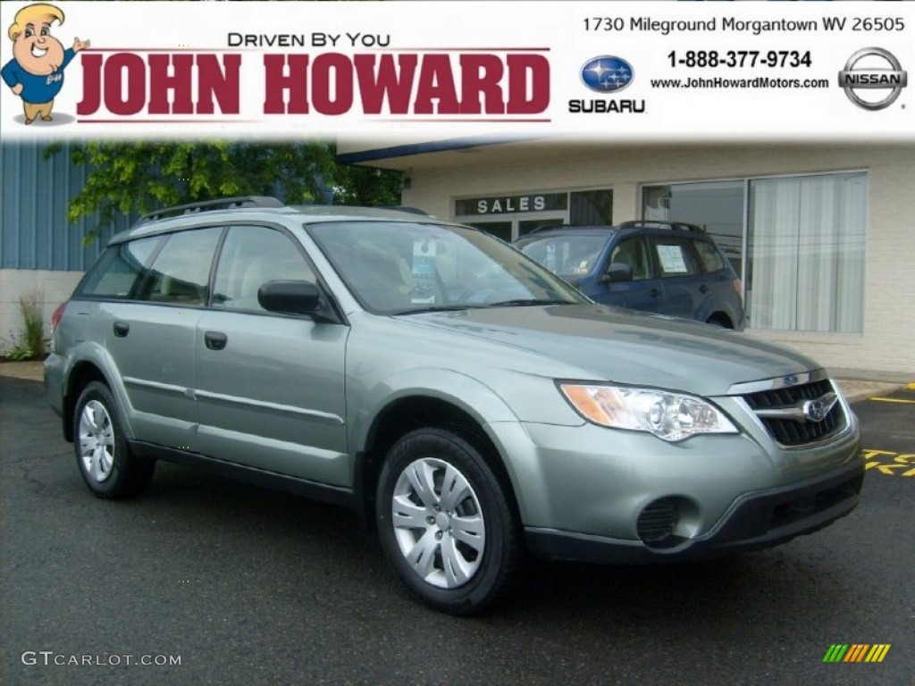 2009 Outback 2.5i Wagon - Seacrest Green Metallic / Warm Ivory photo #1