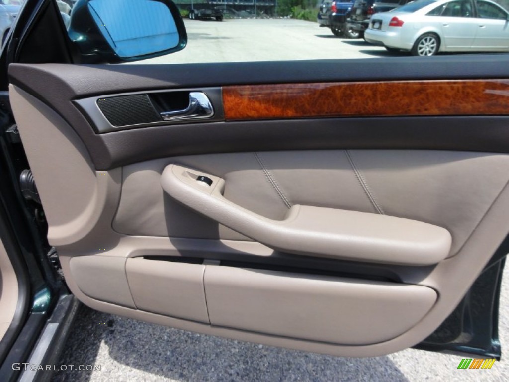 2001 Audi A6 2.8 quattro Sedan Melange Door Panel Photo #51555477