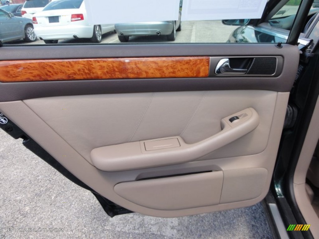 2001 Audi A6 2.8 quattro Sedan Melange Door Panel Photo #51555534