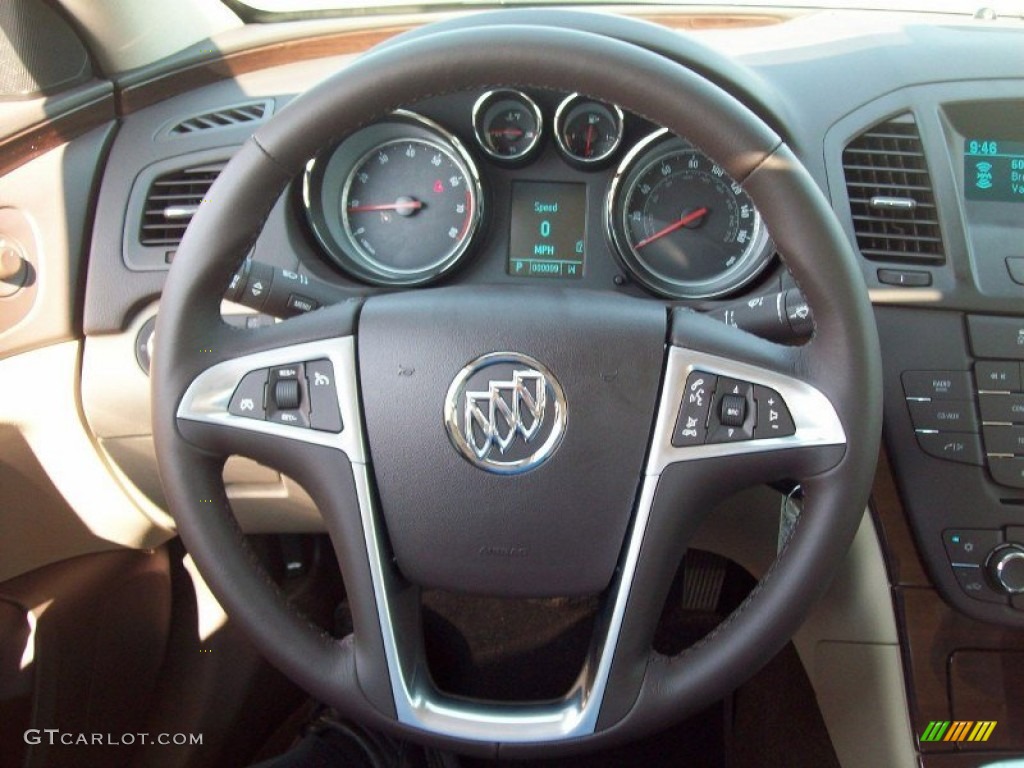 2011 Buick Regal CXL Cashmere Steering Wheel Photo #51556668