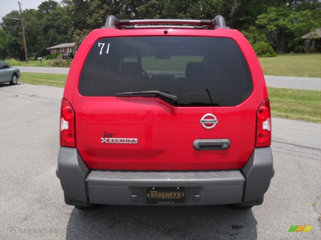 2008 Xterra S - Red Alert / Steel/Graphite photo #3