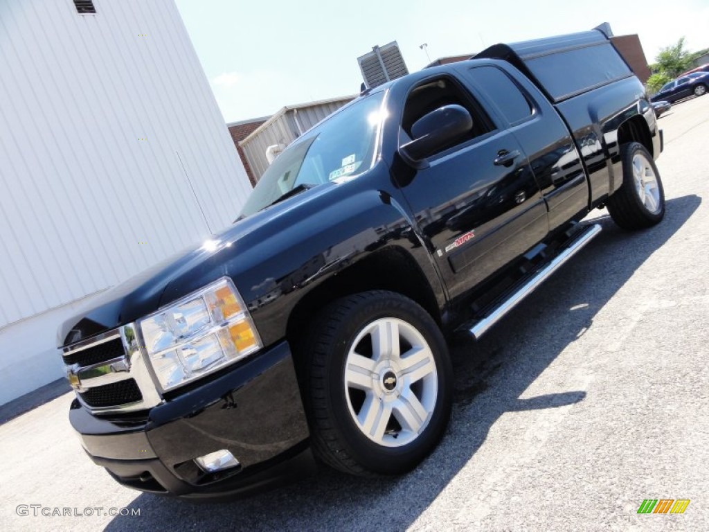 2008 Silverado 1500 LTZ Extended Cab 4x4 - Black / Ebony photo #2