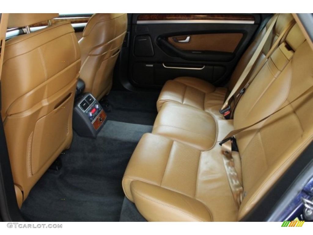Amaretto/Black Valcona Leather Interior 2009 Audi A8 L 4.2 quattro Photo #51558150