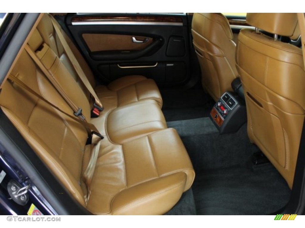 Amaretto/Black Valcona Leather Interior 2009 Audi A8 L 4.2 quattro Photo #51558195