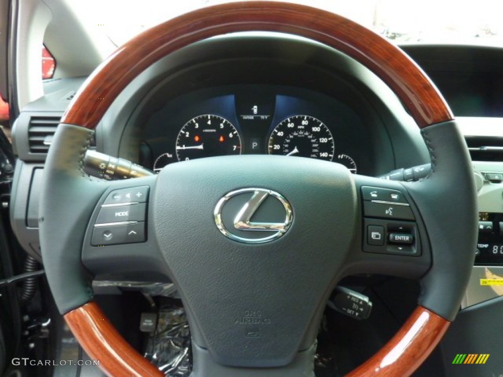 2011 Lexus RX 350 AWD Black Steering Wheel Photo #51558402